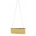 Evening Bag - Braided Straw Like w/ Metal Frame - Beige - BG-92071BEI